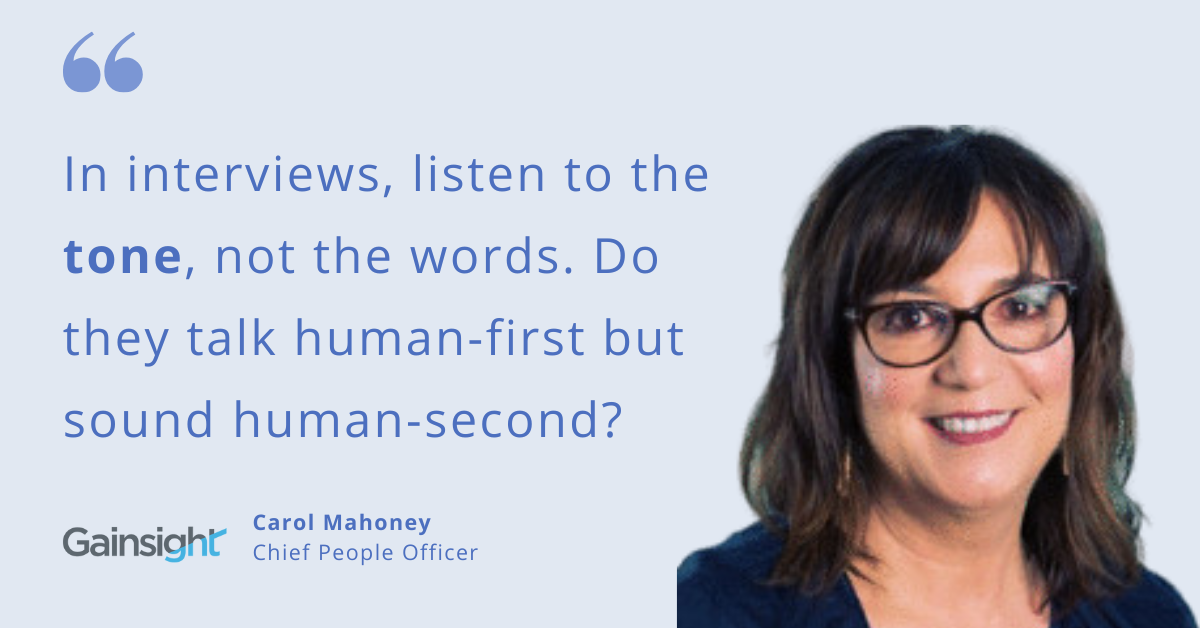 Blog post header with quote from Carol Mahoney, CPO at Gainsight