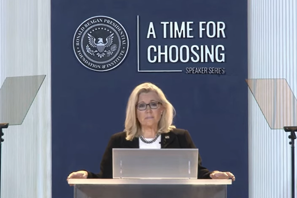 Liz Cheney Calls Trump Garbage Right To Reagan Library's Face