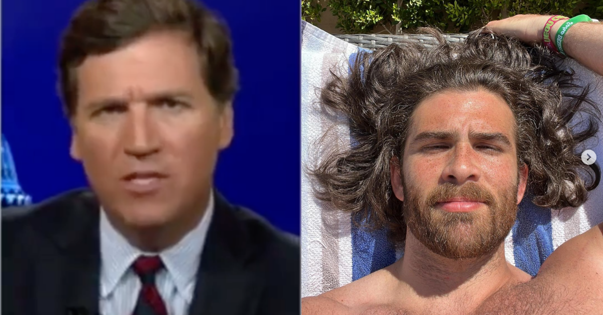 Tucker Carlson Bizarrely Ends Segment With Shirtless Photo Of Left-Wing 'Hunk Of A Man'