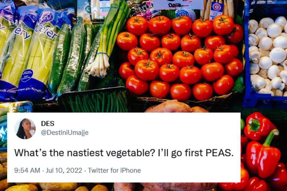 vegetables, peas, twitter thread