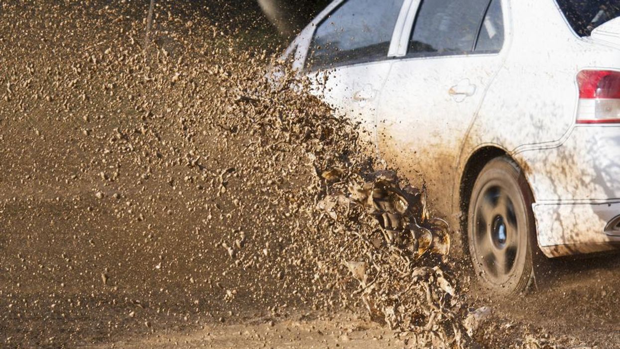 Car in mud