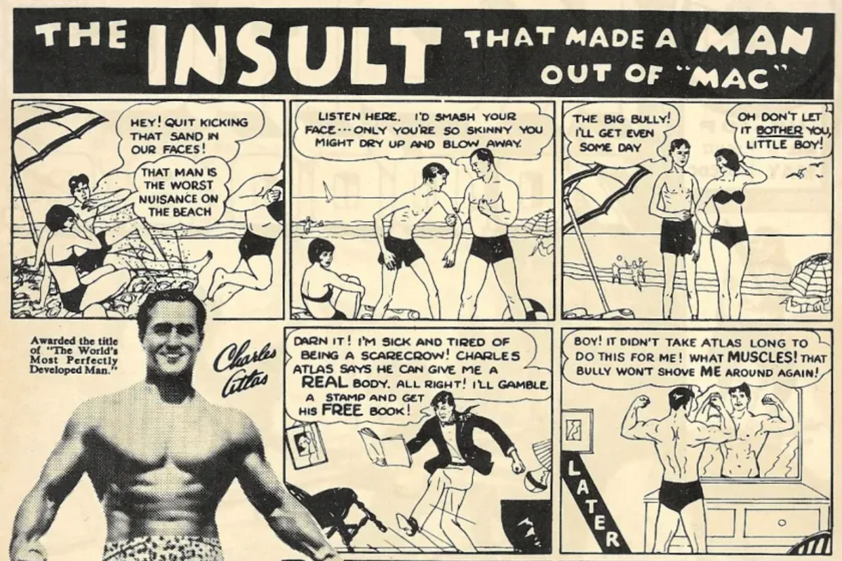 Charles Atlas comic about a guy who