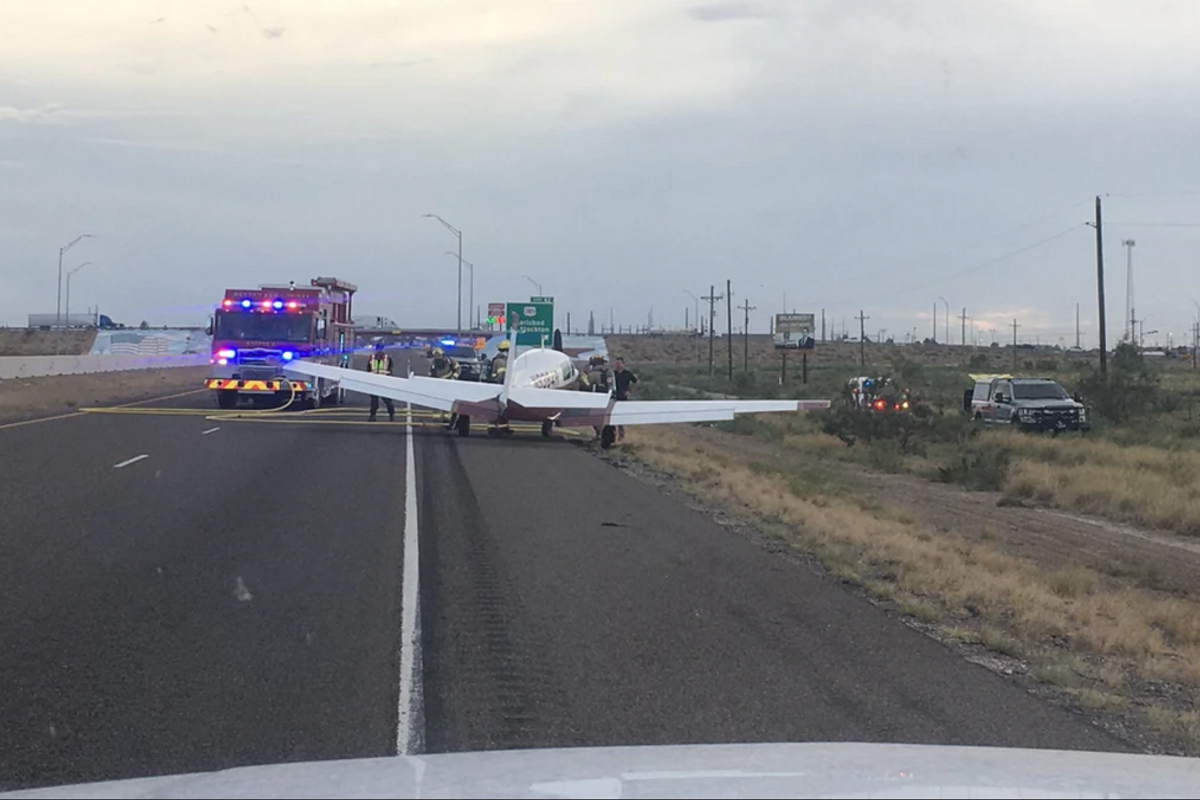 Pilot departing from Austin makes emergency landing on I-20