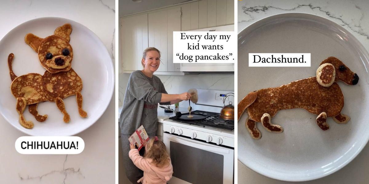 Mom makes adorable pancakes shaped like different dog breeds Upworthy