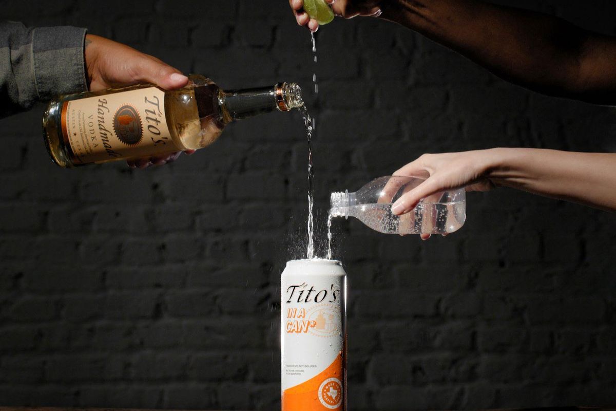 Tito's seltzer? No, it's just a can to hold your vodka drinks