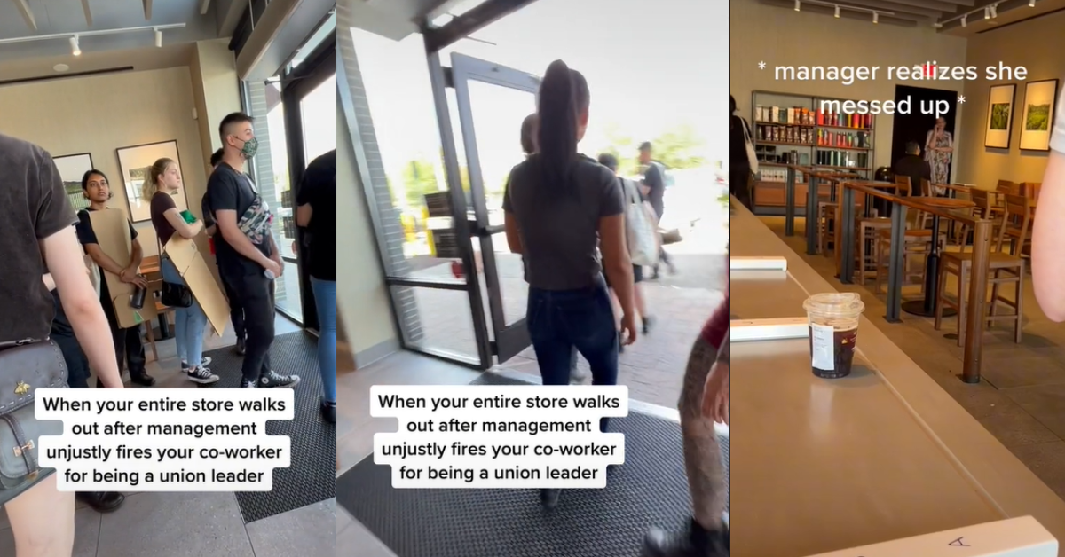 Entire Starbucks Store Walks Out In Protest After Manager Fires Worker For Being Union Leader