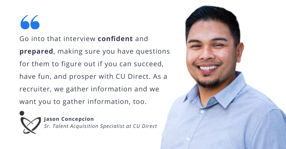 Interview Tips and Tricks from CU Direct’s Sr. Talent Acquisition Specialist Jason Concepcion