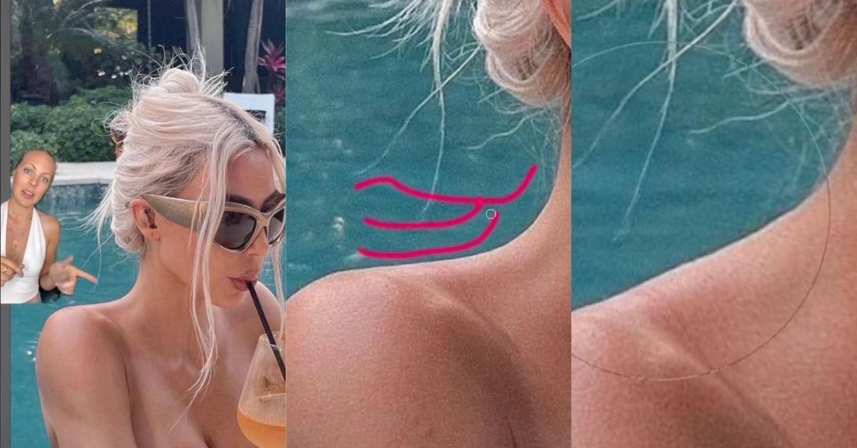 Photographer Expertly Calls Out Kim K. For Bizarrely Photoshopping Out Her Shoulder Muscle On Instagram