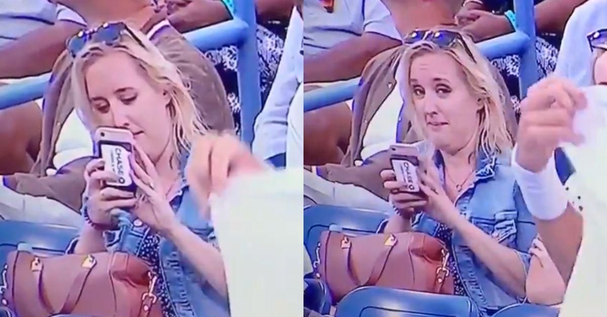 Woman Goes Viral After Hilariously Whipping Out Her Phone To Capture Shirtless U.S. Open Player