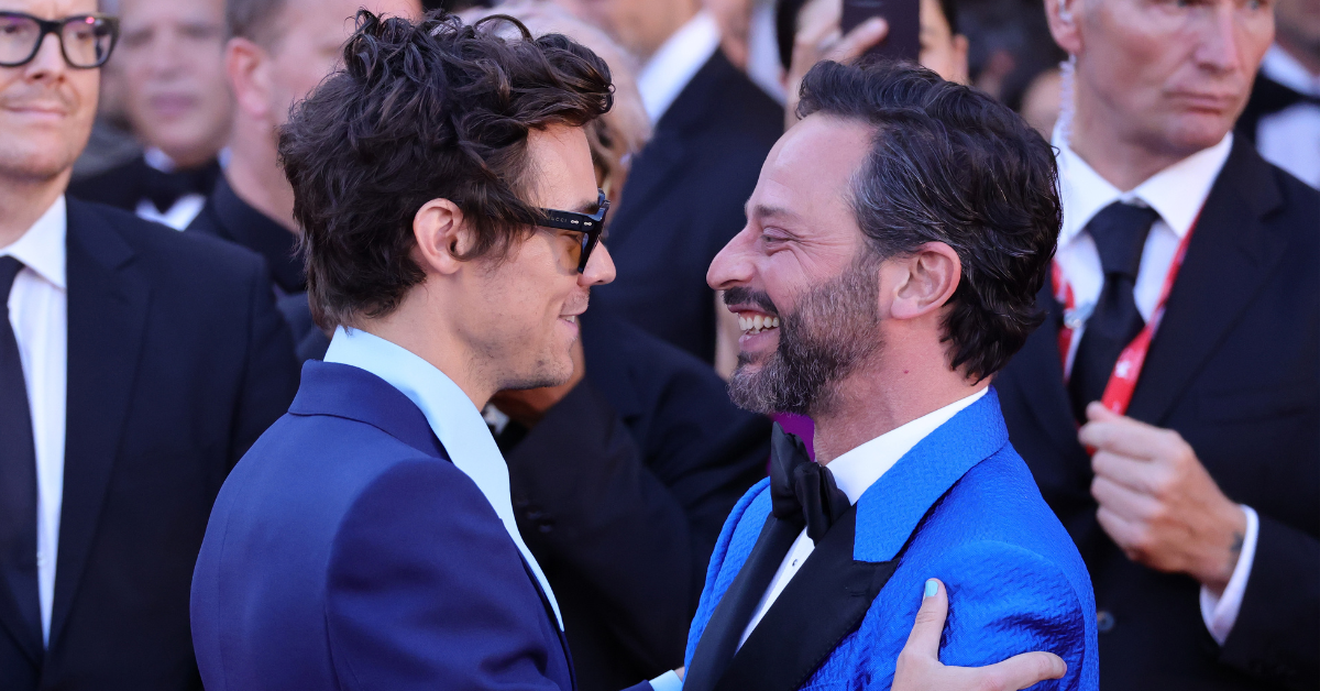 Harry Styles Kissed Nick Kroll At The Premiere Of 'Don't Worry Darling'—And Fans Are Losing It