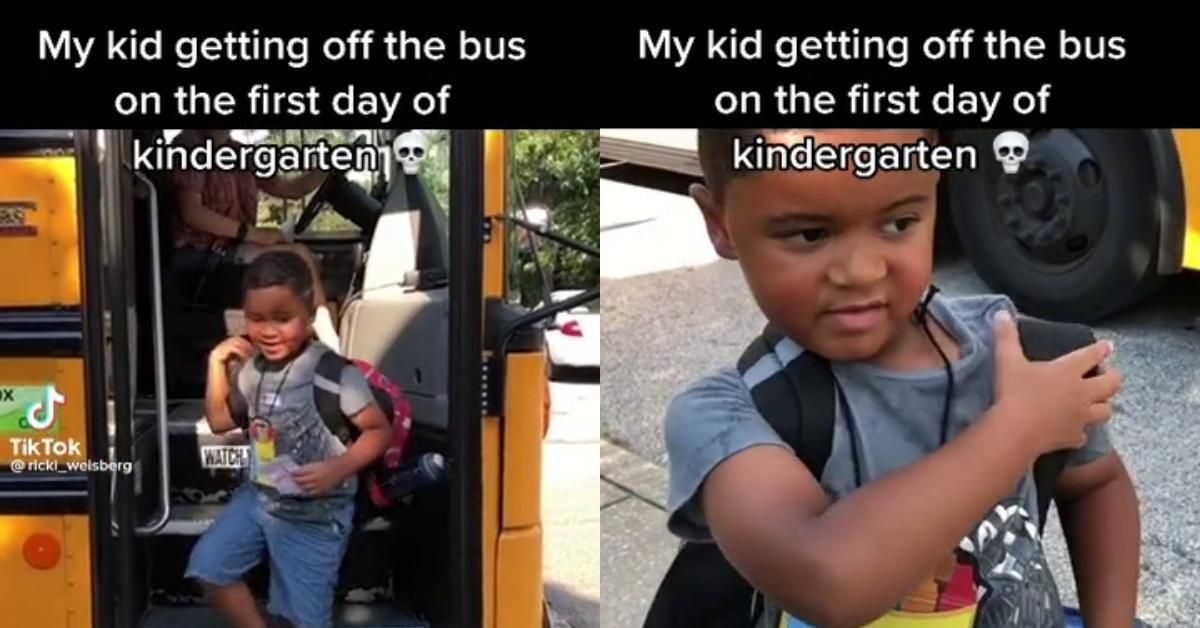 Little Boy Gets Off Bus From First Day Of School With Hilariously Blunt Critique For His Mom