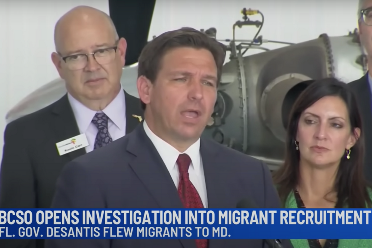 Human Trafficker Ron DeSantis Might've Broken The Law With All His Human Trafficking