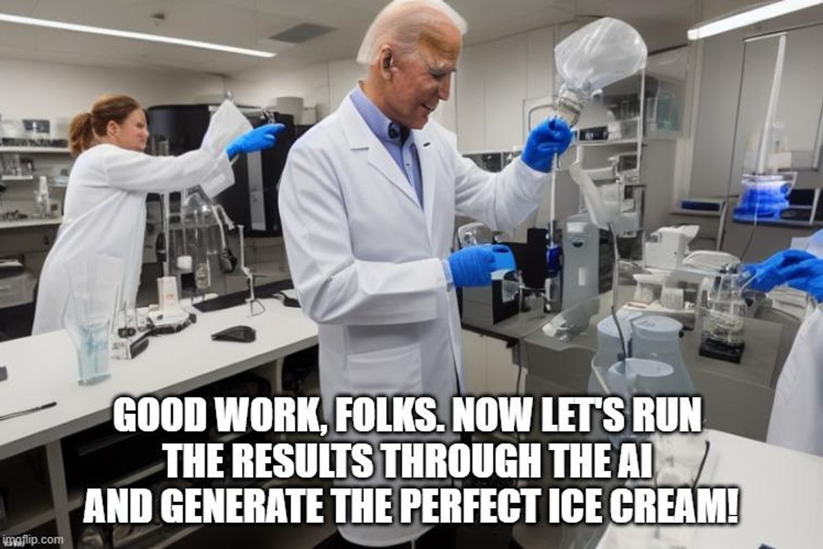 Joe Biden's In Ur Science Lab, Makin' Cures