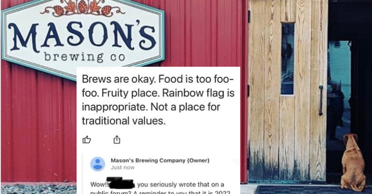Maine Brewery Claps Back Hard After Customer Calls Out 'Inappropriate' Pride Flag In Negative Review
