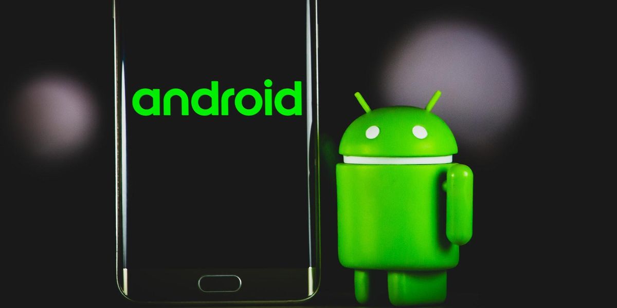 Android cellphone and mascot