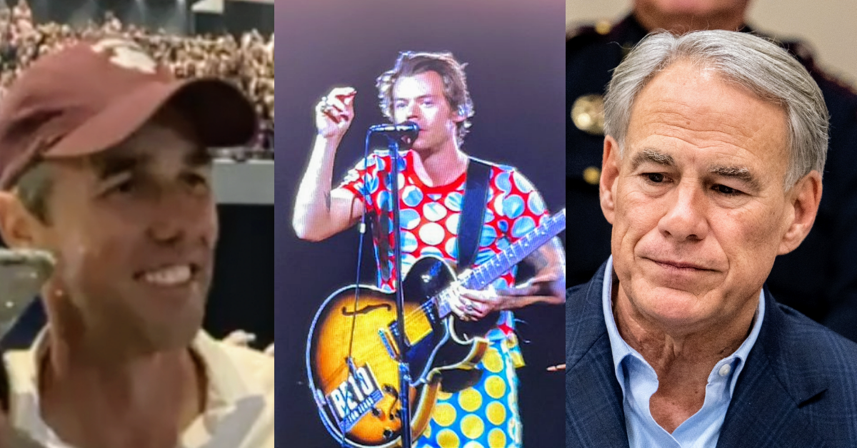 Harry Styles Just Endorsed Beto At His Show—And Greg Abbott's Daughter Was Reportedly There