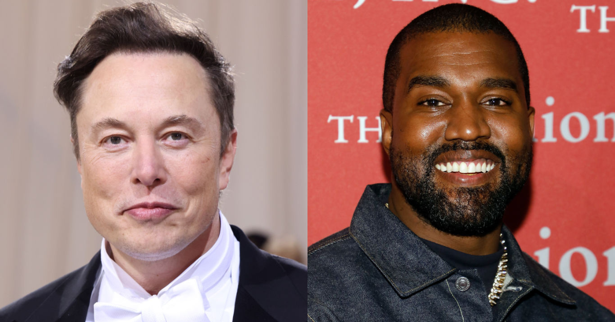 Elon Musk (left) and Ye (right)