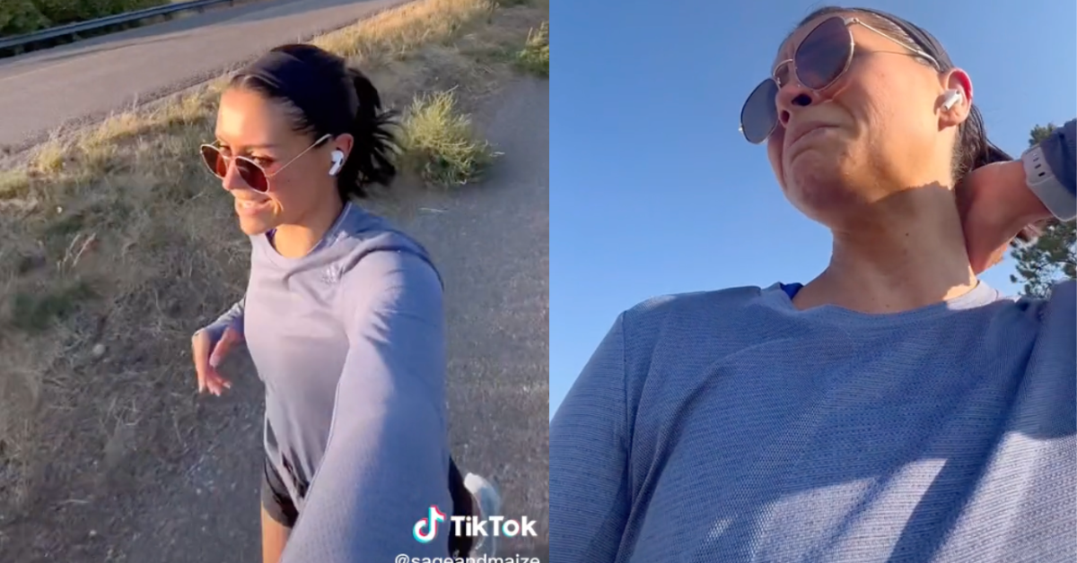Terrified TikToker Documents As The Same Car Keeps Passing Her While She's Out For A Jog