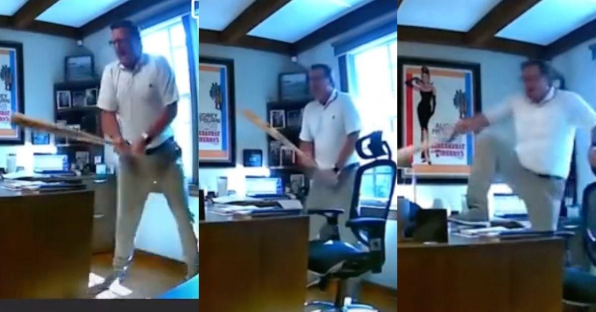 Guy Absolutely Loses His Mind After Squirrel Gets Into His Home In The Middle Of A Work Meeting