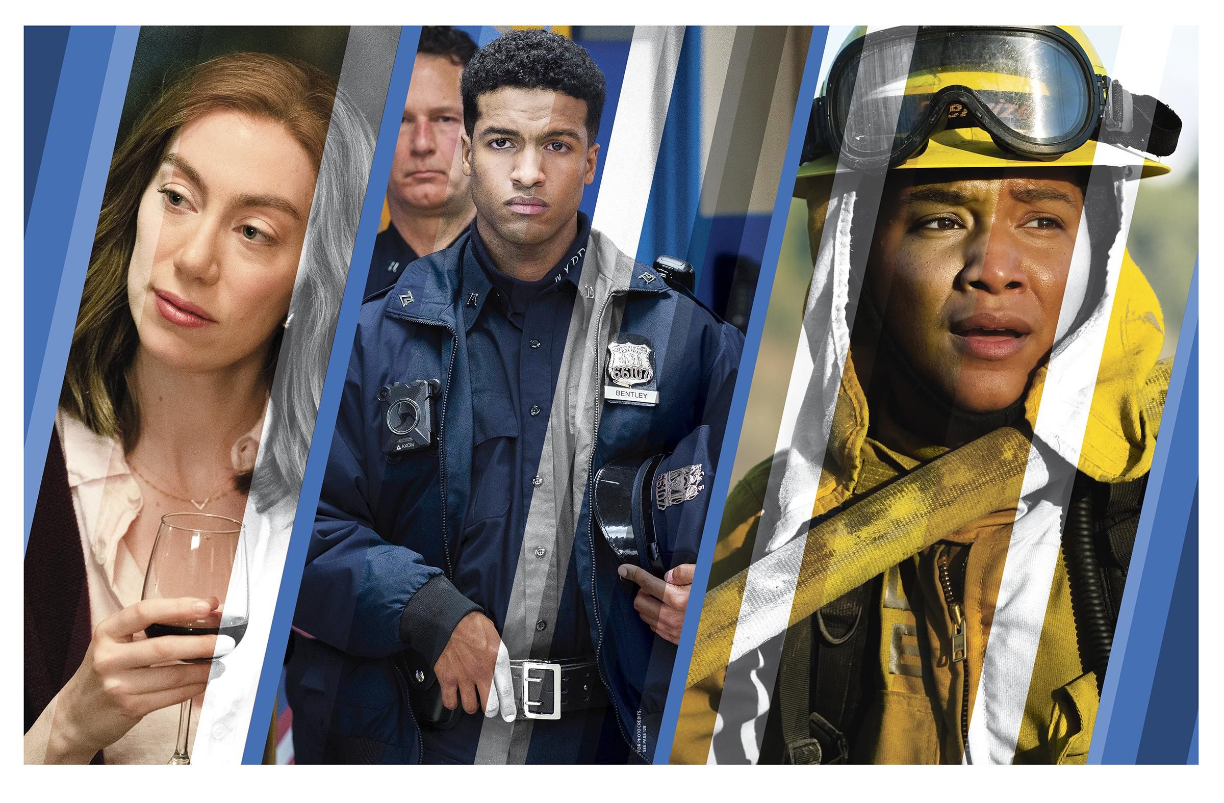  A triptych of three stars of CBS’s new fall shows.