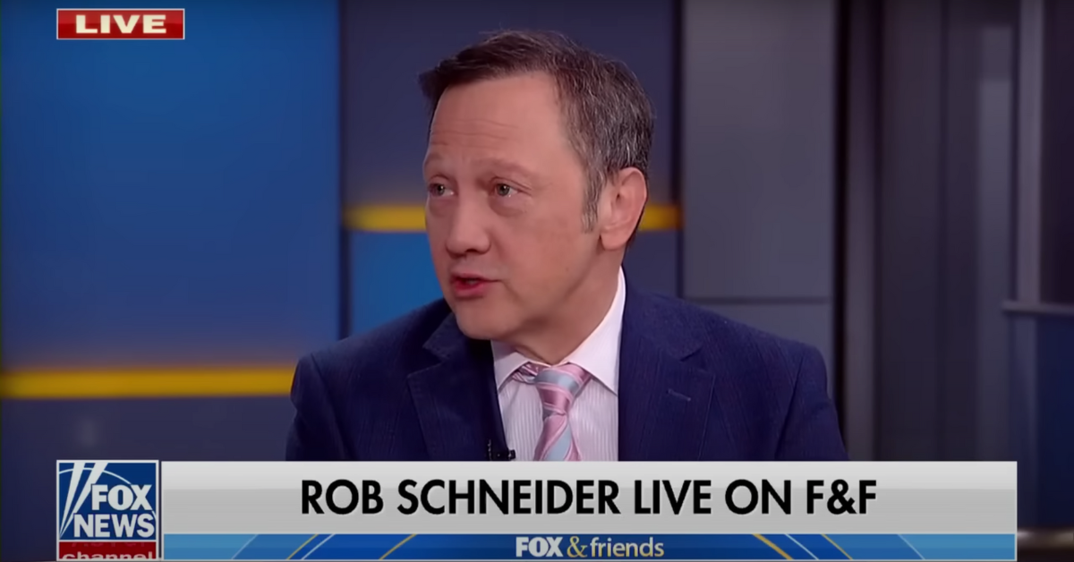 Rob Schneider Claims His Conservative Hollywood Friends Are 'Scared' Of Speaking Out