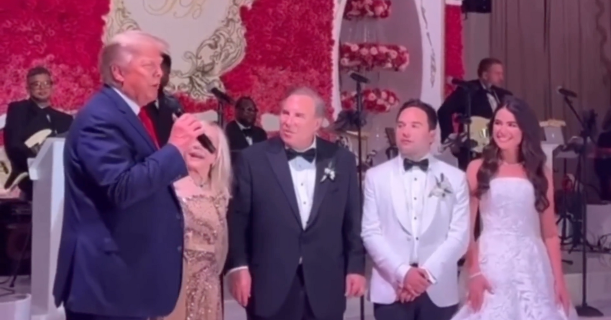 Trump Dragged After Giving Speech At MAGA Wedding—And Naturally Making It All About Himself