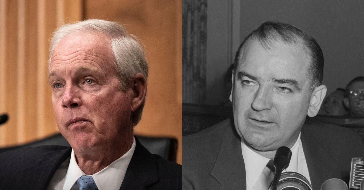 Wisconsin Republican Senators Ron Johnson in 2022 and Joseph McCarthy in 1954
