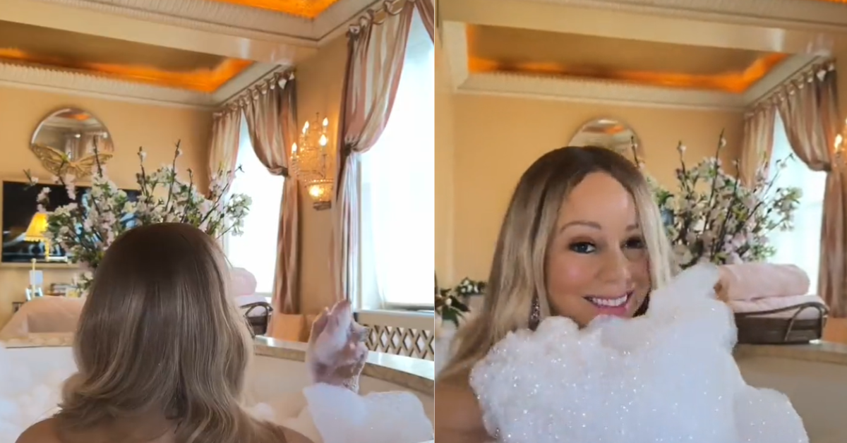 Mariah Carey Sends Fans Into A Tizzy With Just Two Words While Enjoying A Bubble Bath