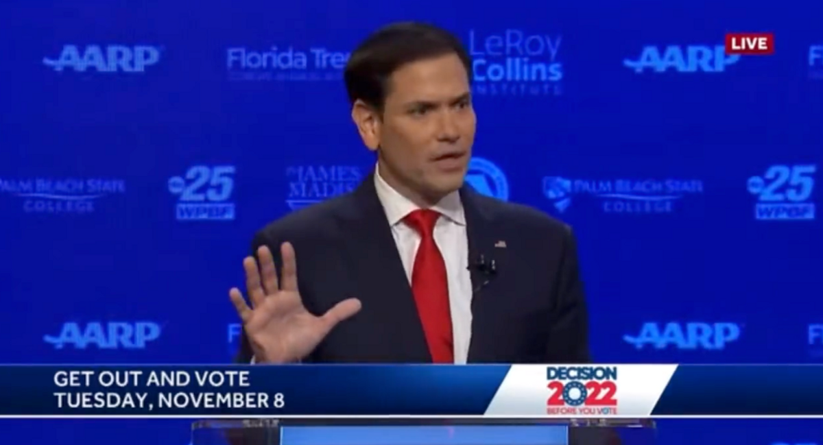 Rubio Claims There's 'Danger' With Voter Drop Boxes Because 'Explosives' In Bonkers Debate Rant