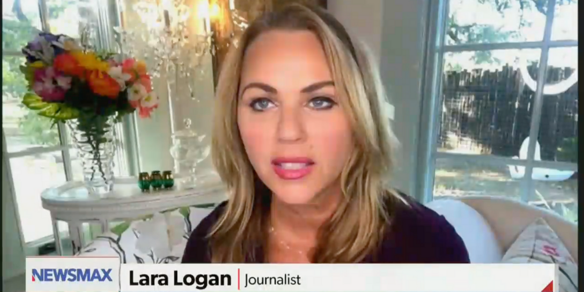 former Newsmax personality Lara Logan