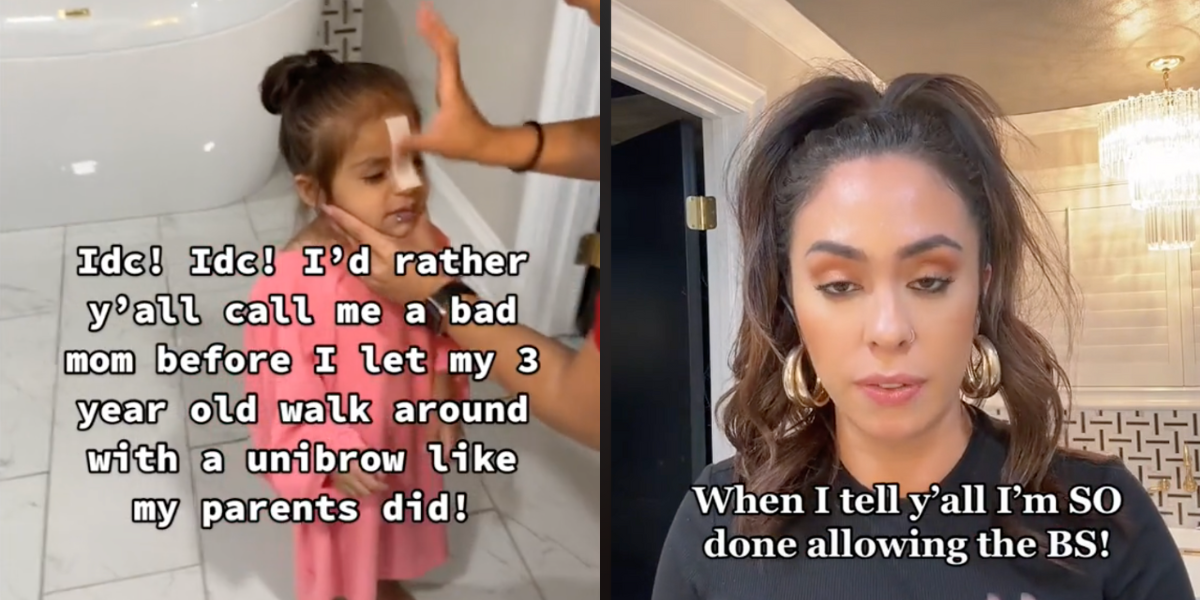TikToker Mom Sparks Heated Debate After Waxing Her 3-Year-Old Daughter's Unibrow