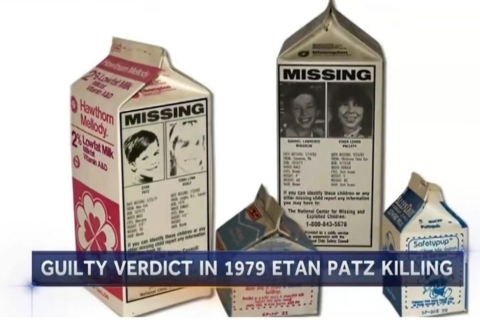 Missing children on milk cartons.