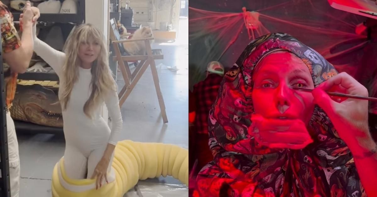 Heidi Klum Dressed As A Giant Worm For Halloween—And It's Equally Impressive And Disgusting