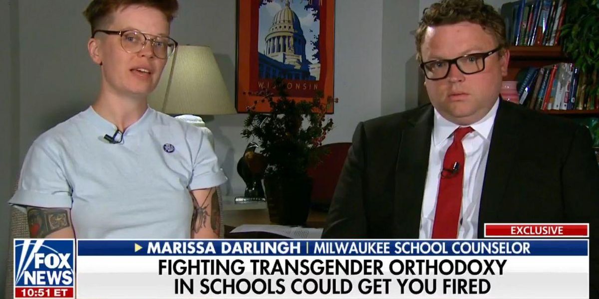 ‘Radical feminist’ elementary school counselor sues district for firing her after she denounced ‘gender identity ideology’ at public rally ‘Radical feminist’ elementary school counselor sues district for firing her after she denounced ‘gender identity ideology’ at public rally