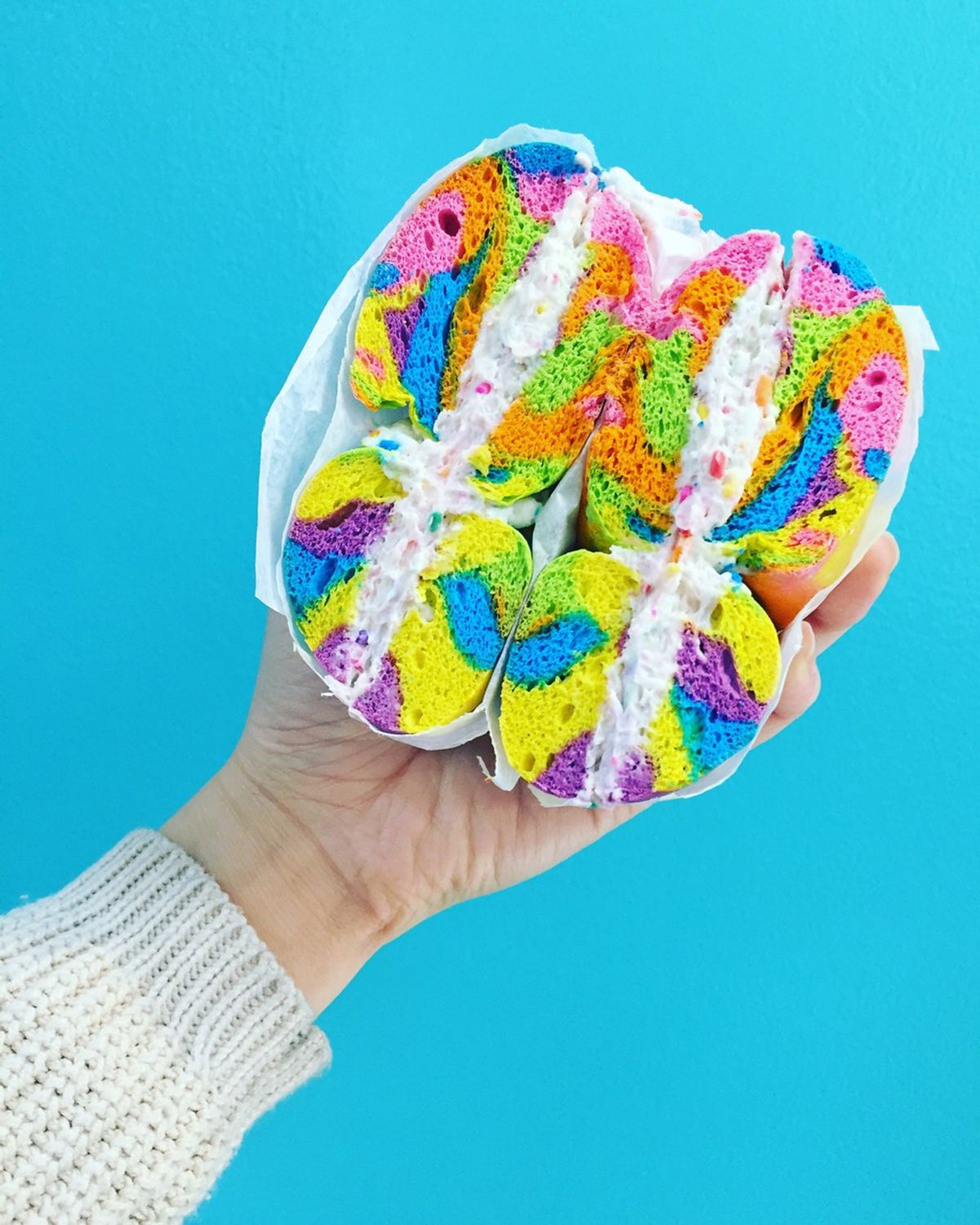 I Tried A Rainbow Bagel. Here's What Happened.