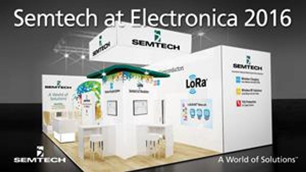 Semtech Features LoRa Technology and New Wireless Charging Platforms at electronica