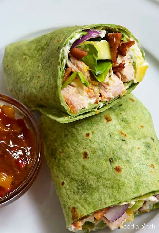 Sweet And Spicy Chicken Wraps Recipe - Add A Pinch - My Recipe Magic