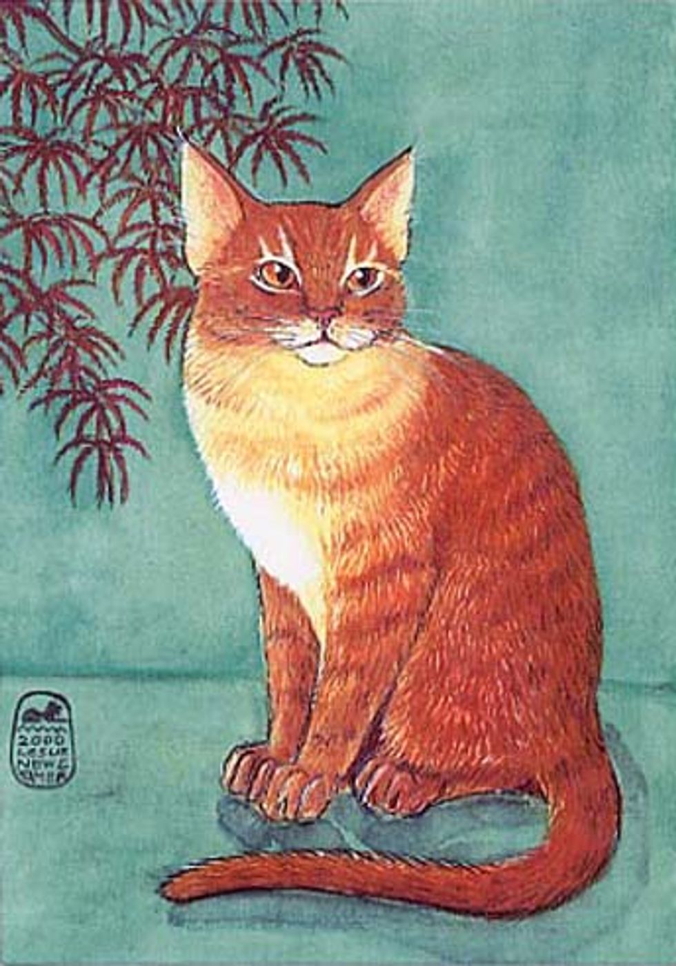 Mythical, Ancient Cultural Cat Paintings
