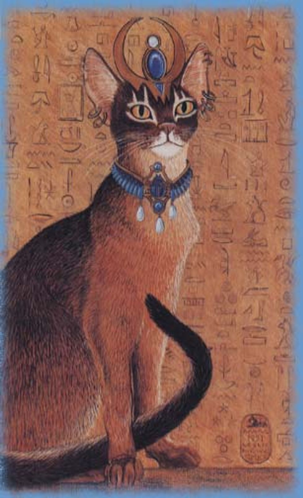 Mythical, Ancient Cultural Cat Paintings Love Meow