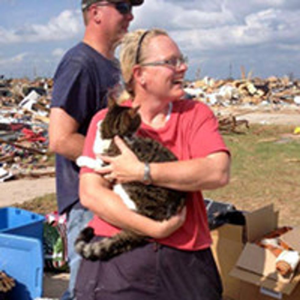 Boy Scout Uncovers Cat Survived In Rubble Of Home Hit By Okla. Tornado