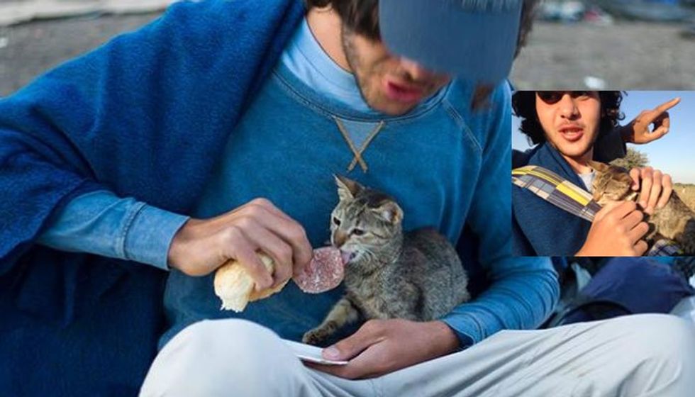 Syrian Refugee Travels Thousands of Miles with His Kitten to Hungary, Hoping to Start Again