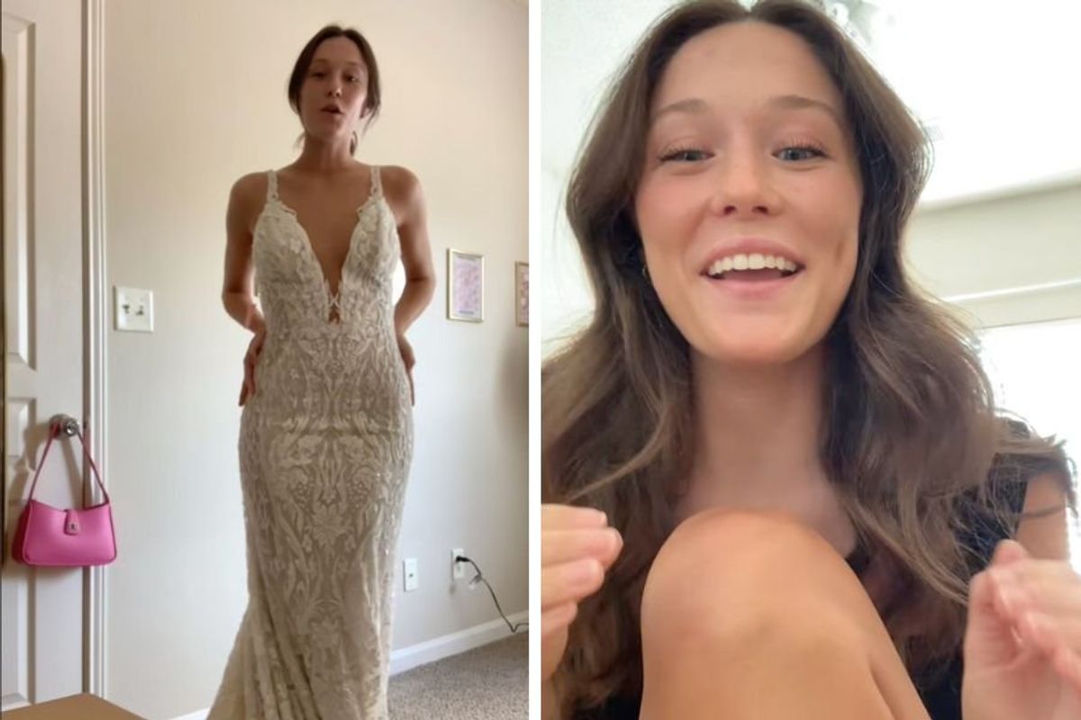 designer wedding gown; Goodwill wedding gown; designer donates gowns; Goodwill find; Galia Lahav