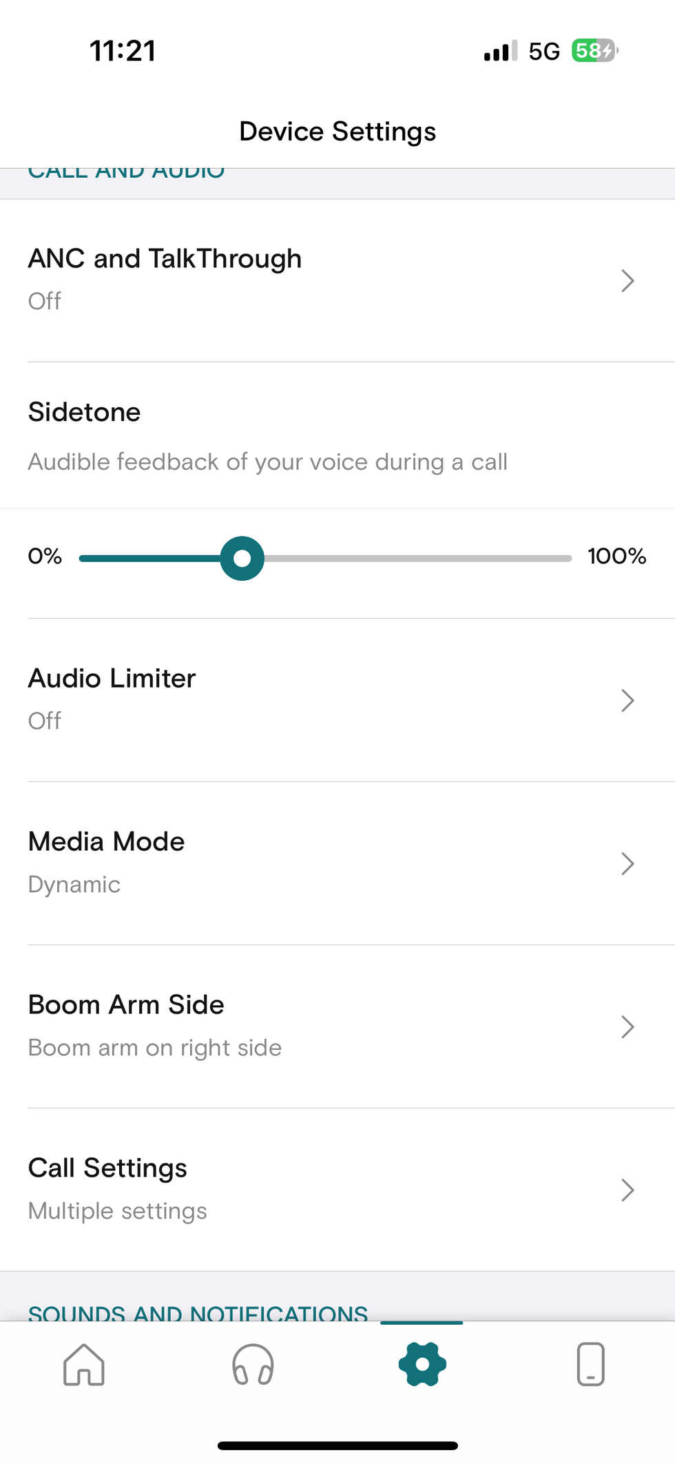 EPOS App - Device Settings