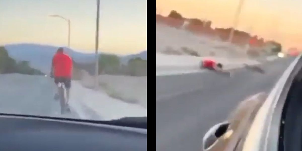 NextImg:Footage shows a Las Vegas teen in a stolen car laughing manically while fatally running over a retired police chief. Prosecutors intend to try suspect as an adult.