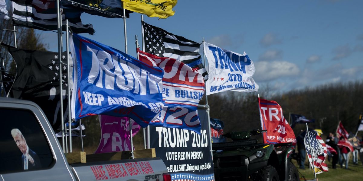 NextImg:Louisiana trucker wins right to display flag saying, 'F*** Biden and f*** you for voting for him,' after town tries to stop him