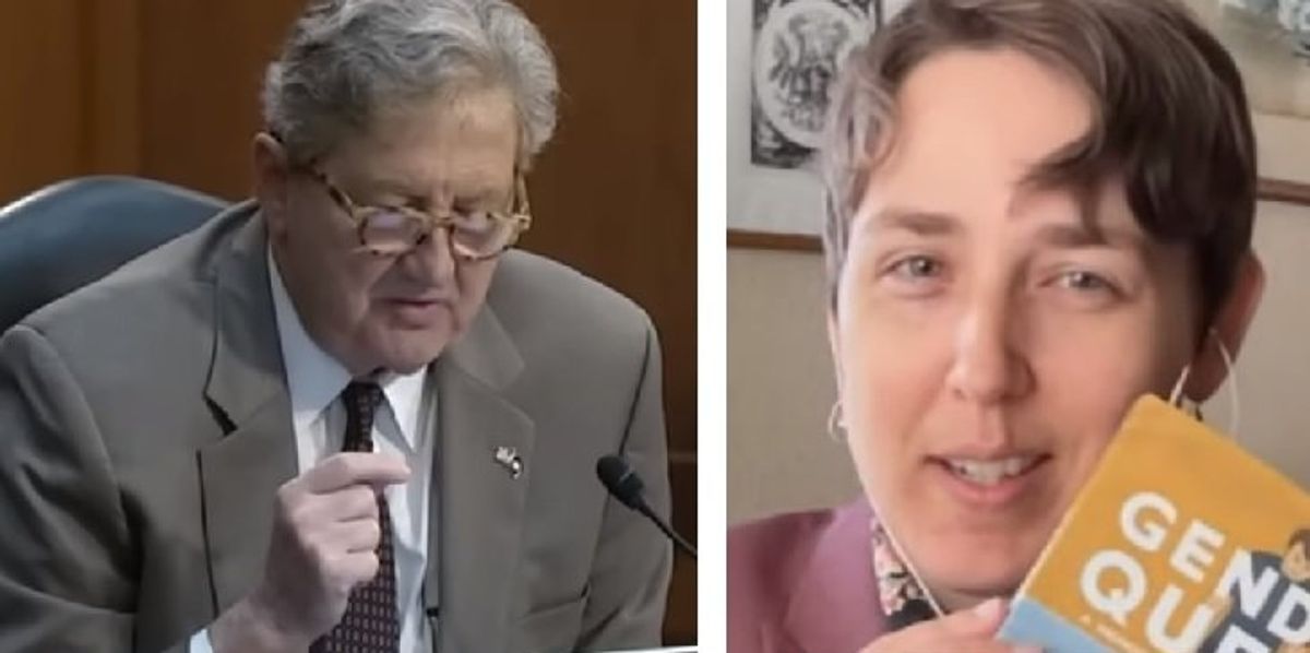 NextImg:Author admits 'Gender Queer' is inappropriate for young children after Republican senator reads from it during hearing: 'I don't recommend this book for kids!'