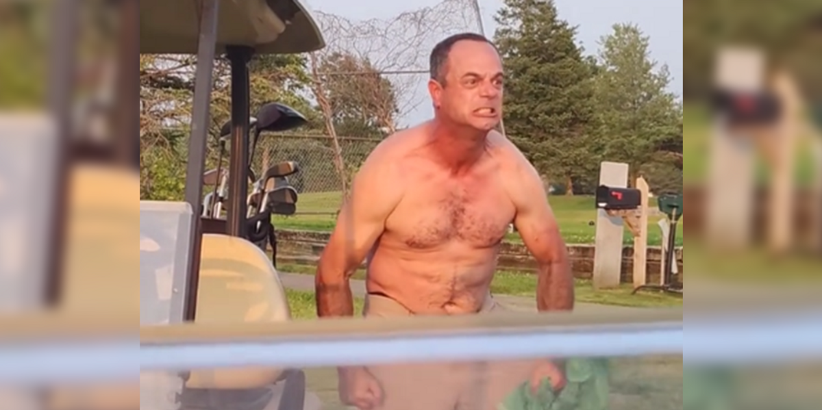 NextImg:'You want to test God?!' Golf course altercation leads to intense flex-off over stray ball