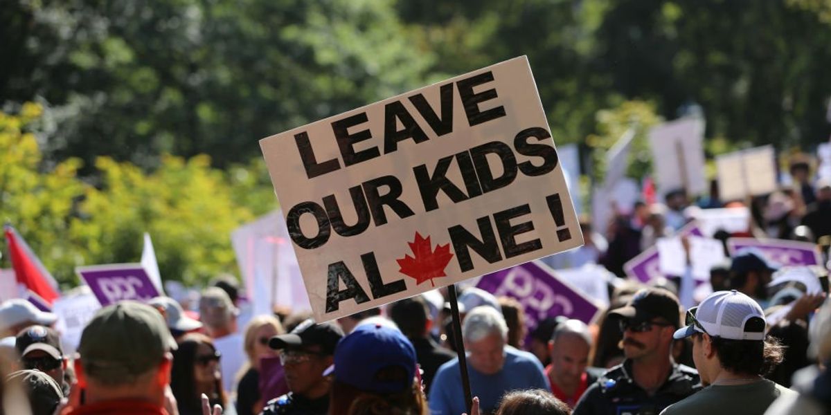 NextImg:Thousands take to the streets across Canada as part of parental rights protests against LGBT indoctrination in schools