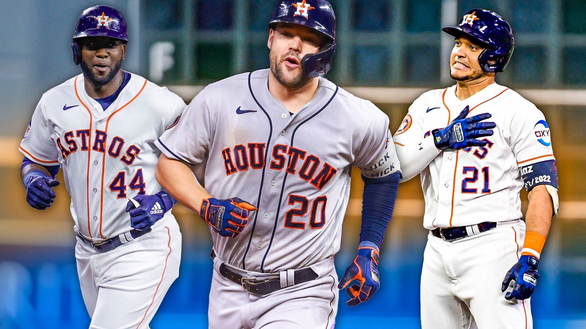 Astros Yordan Alvarez, Chas McCormick, Yainer Diaz