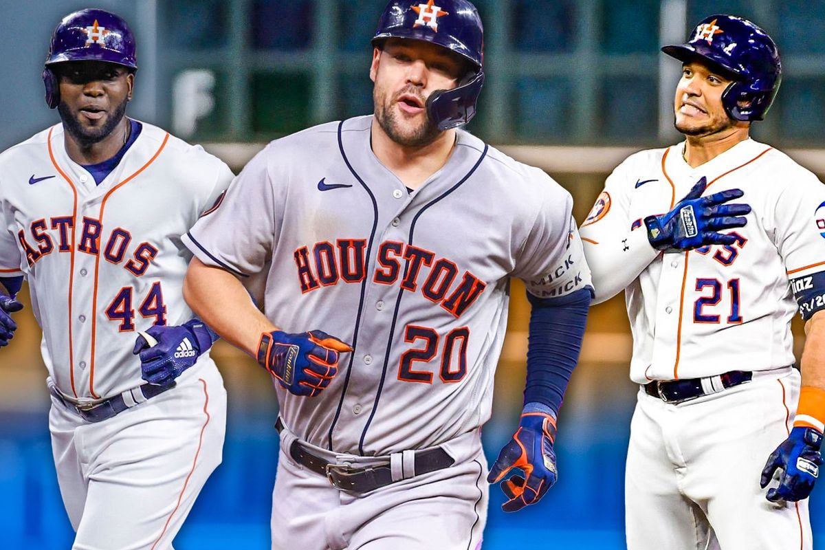 Astros Yordan Alvarez, Chas McCormick, Yainer Diaz